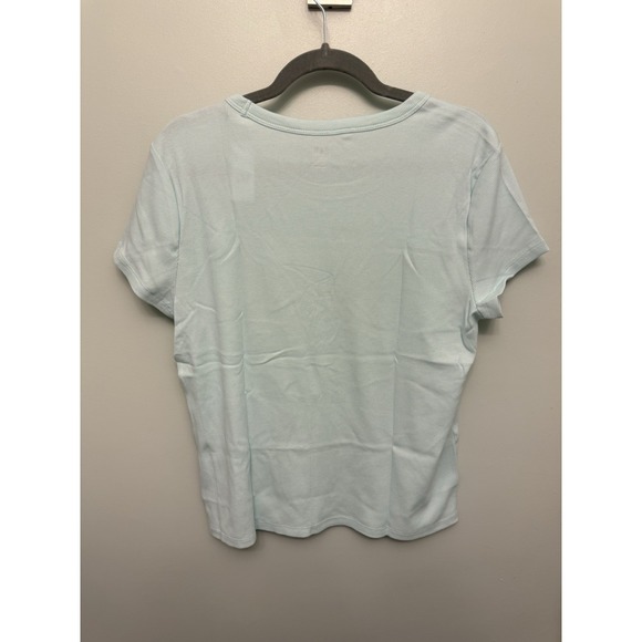 Gap Ribbed Crewneck T-Shirts Women's XL Blue and Yellow Set of 2 Stretch Tees - Picture 9 of 16